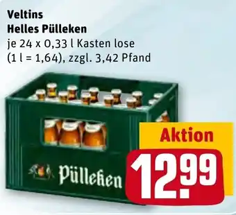 REWE Veltins Helles Pülleken 24x0,33 L Kasten Angebot