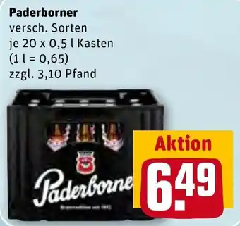 REWE Paderborner 20x0,5 L Kasten Angebot