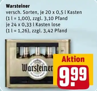 REWE Warsteiner 20x0,5L/24x0,33 L Kasten Angebot