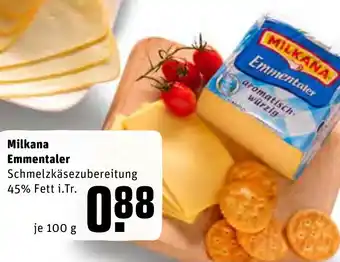 REWE Kaufpark Milkana Emmentaler 100 g Angebot