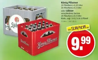 Markant König Pilsener oder Lübzer 24x0,33L/20x0,5L Angebot