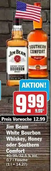 AEZ Jim Beam White Bourbon Whiskey Honey Oder Southern Comfort Angebot