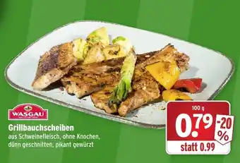 Wasgau Grillbauchscheiben 100g Angebot