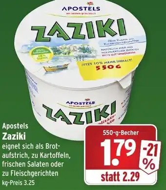 Wasgau Apostels Zaziki 550g Becher Angebot