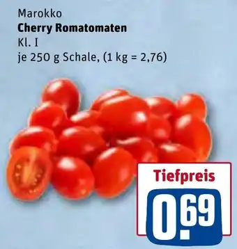 REWE Center Marokko Cherry Romatomaten 250 g Schale Angebot