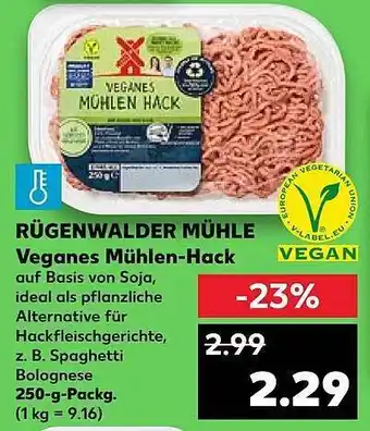 Kaufland Rügenwalder Mühle Veganes Mühlen-hack Angebot