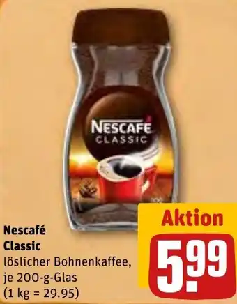 REWE Center Nescafé Classic 200 g Glas Angebot