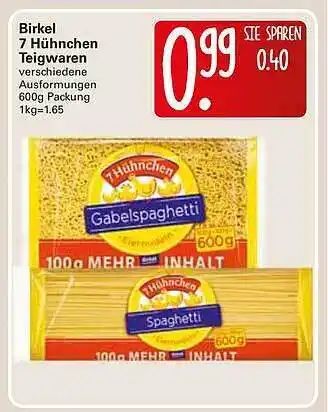 WEZ Birkel 7 Hühnchen Teigwaren 600 g Angebot