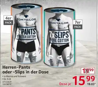 Selgros Tom Tailor Herren Pants oder Slips in der Dose Angebot