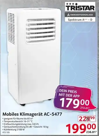 Selgros Tristar Mobiles Klimegerät AC-5477 Angebot