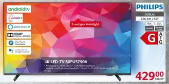 Selgros Philips 4K LED-TV 50PUS7906 Angebot