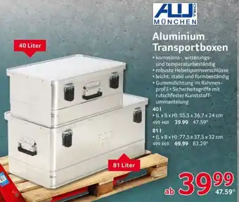 Selgros Aluminium Transportboxen Angebot