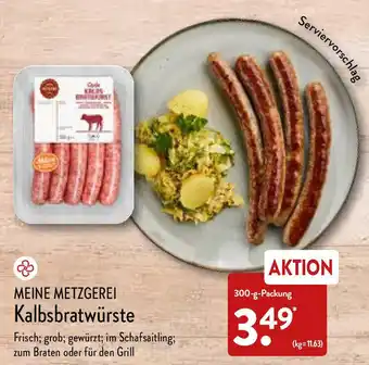 Aldi Nord Meine Metzgerei Kalbsbratwürste 300 g Packung Angebot