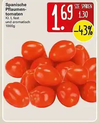 WEZ Spanische Pflaumentomaten 1000 g Angebot