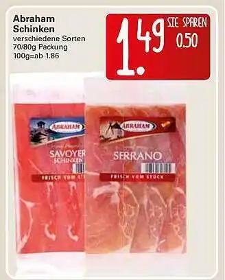 WEZ Abraham Schinken 70/80 g Angebot