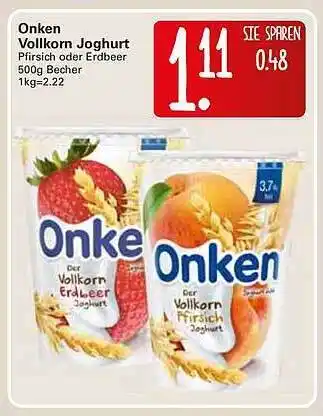 WEZ Onken Vollkorn Joghurt 500 g Angebot