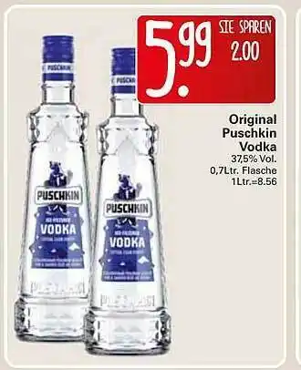 WEZ Original Puschkin Vodka Angebot