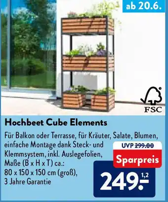 Aldi Nord Hochbeet Cube Elements Angebot