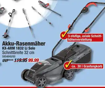 Poco Kraftixx akku-rasenmäher kx-arm 1832 li solo Angebot