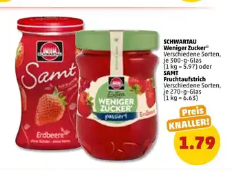 PENNY Schwartau weniger zucker oder samt fruchtaufstrich Angebot