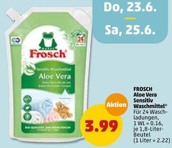 PENNY Frosch aloe vera sensitiv waschmittel Angebot