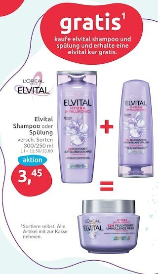 Budni Elvital shampoo oder spülung Angebot