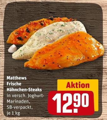 REWE Matthews frische hähnchen-steaks Angebot