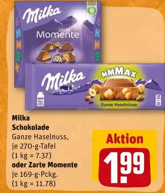 REWE Milka schokolade oder zarte momente Angebot