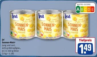 REWE Ja! sonnen-mais Angebot
