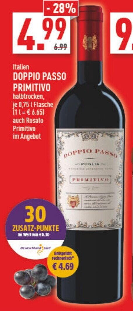 Doppio Passo Primitivo Angebot Diese Woche Alle Passo primitivo Angebote - Entdecken Sie das günstigste Passo