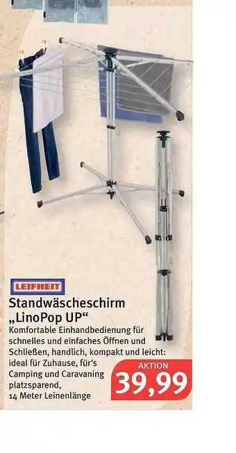 Feneberg Standwäscheschirm,,LinoPop UP'' Angebot