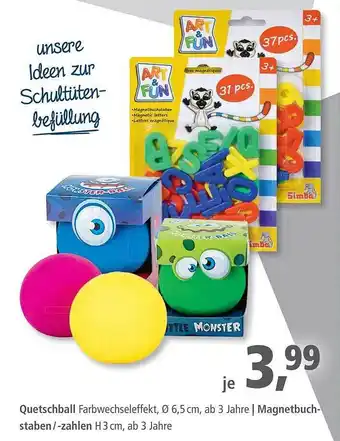 Pfennigpfeiffer Quetschball, Magnetbuchstaben--zahlen Angebot