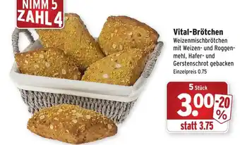 Wasgau Vital Brötchen Angebot