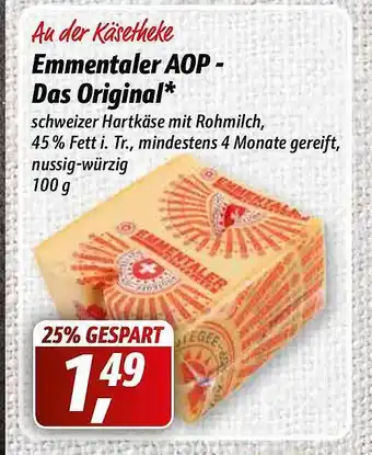 Simmel Emmentaler Aop Das Original 100 g Angebot