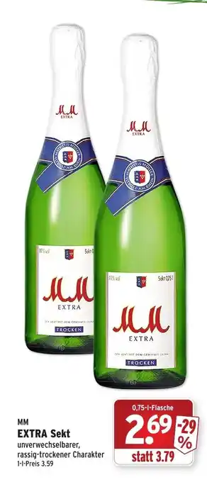 Wasgau MM Extra Sekt 0,75 L Angebot