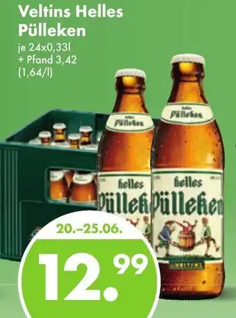 Trink und Spare Veltins Helles Pülleken 24x0,33L Angebot