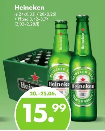 Trink und Spare Heineken 24x0,33L/28x0,25L Angebot