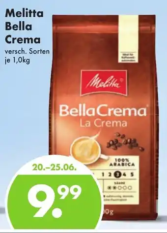 Trink und Spare Melitta Bella Crema 1,0 kg Angebot