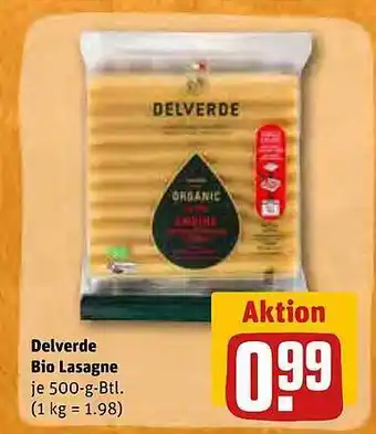 REWE Delverde Bio Lasagne Angebot