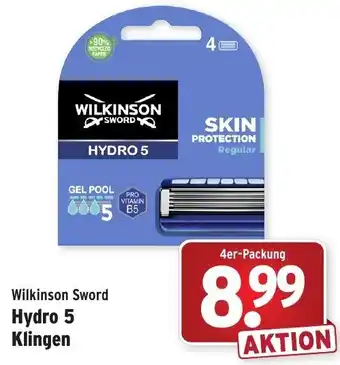 Wasgau Wilkinson Sword Hydro 5 Klingen Angebot