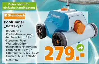 Globus Baumarkt Steinbach Poolrunner ,,Battery+" Angebot