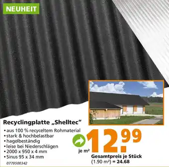 Globus Baumarkt Recyclingplatte ,,Shelltec" Angebot