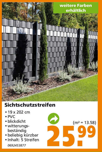 Globus Baumarkt Sichtschutzstreifen Angebot