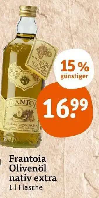 tegut Frantoia Olivenöl nativ Extra 1L Angebot