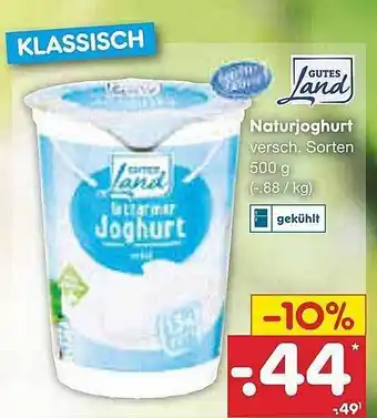 Netto Marken-Discount Naturjoghurt Gutes Land Angebot