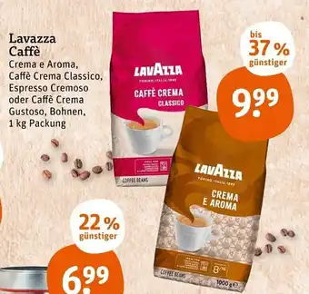 tegut Lavazza Caffè Crema e Aroma 1 kg Angebot