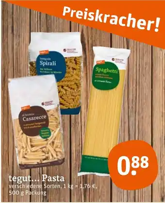 tegut tegut... Pasta 500 g Packung Angebot