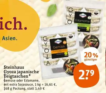 tegut Steinhaus Gyoza Japanische Teigtaschen 168 g Packung Angebot