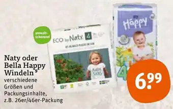 tegut Naty oder Bella Happy Windeln 26er/46er Packung Angebot