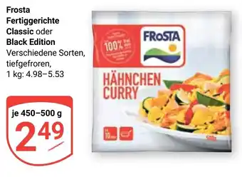 Globus Frosta Fertiggerichte Classic o. Black Edition 450-500g Angebot